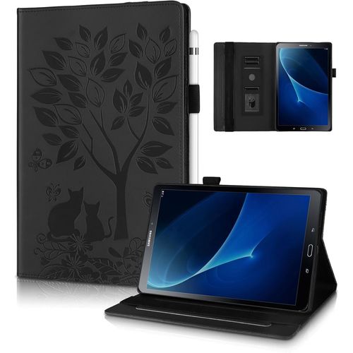 Coque Pour Samsung Galaxy Tab A 10.1 (2016) Sm-T580/T585 Fonction Du Support Etui Samsung Galaxy Tab A Avec Fente Pour Carte Housse Galaxy Tab A 2016 Noir.[F5760]