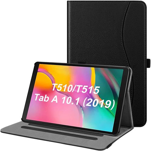 Coque Pour Samsung Galaxy Tab A 10.1 2019 - Multi Angles Ajustables Etui Housse De Protection Avec Pochette De Document Support Tablette Pour Sm-T510/Sm-T515, Noir.[F6524]