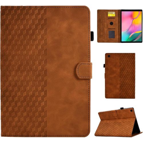 Coque Pour Samsung Galaxy Tab A 10.1 2019 (Sm-T510/Sm-T515/Sm-T517) Housse De Protection En Cuir Pu tui Case Tablette tui Pour Samsung Galaxy Tab A 10.1 2019, Marron.[F4877]