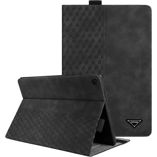 Coque Pour Samsung Galaxy Tab A 10.1 2019 (Sm-T510/T515), Tablette Housse De Protection Pour Samsung Galaxy Tab A 10.1 2019, Cuir Pu tui Case Pour Sm-T510/Sm-T515, Noir.[F3269]