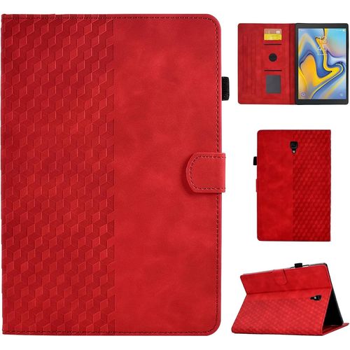 Coque Pour Samsung Galaxy Tab A 10.5 2018 (Sm-T590/T595) Housse De Protection En Cuir Pu tui Case Tablette tui Pour Samsung Galaxy Tab A 10.5 Pouces 2018, Rouge.[F6546]