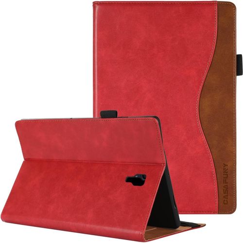 Coque Pour Samsung Galaxy Tab A 10.5 2018 (Sm-T590/T595/T597) Etui Pu Cuir Housse De Protection Avec Multi-Angles Support Pour Samsung Galaxy Tab A 10.5 2018, Rouge.[F6542]