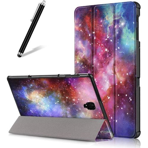 Coque Pour Samsung Galaxy Tab A 10.5 (2018) T590/T595,tui  Rabat En Cuir Mince Lger Smart Avec Rveil/Veille Automatique,Flip Folio Magntique Support Housse,Voie Lacte
