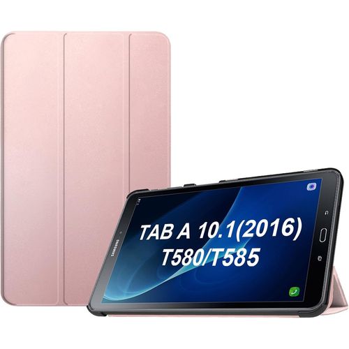 Coque Pour Samsung Galaxy Tab A (2016) Sm-T580 Sm-T585 10.1 Pouces - Etui De Protection Ultra-Mince Et Lger Housse Tablette Cover Avec Fonction Sommeil/Rveil Automatique, Or Rose.[F1520]