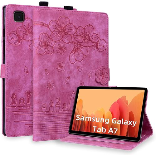 Coque Pour Samsung Galaxy Tab A7 10.4 Pouces 2022/2020 Sm-T509 / T500 /T505/T507, Housse De Protection Multi-Angles tui En Cuir Pu Avec Boucle De Stylo, Fente Pour Carte, Auto Rveil/Sommei.[F3158]