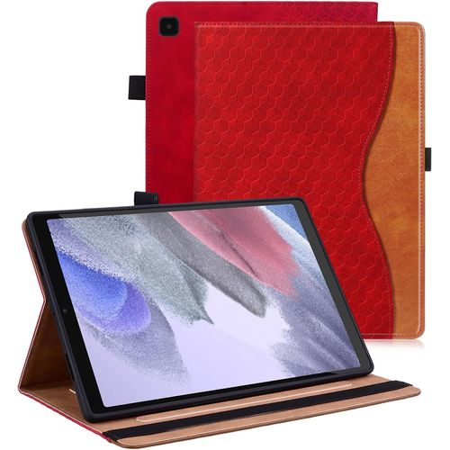 Coque Pour Samsung Galaxy Tab A7 Lite 8.7 Pouce 2021 Sm-T220/T225 Housse Cuir Pu Etui De Protection Avec Support Fonction Samsung Tab A7 Lite Pochette Case - Rouge.[S908]