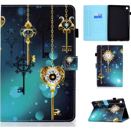 Coque Pour Samsung Galaxy Tab A8 10.5 2022/2021, Housse De Protection En Cuir Pu Tablette tui Smart Cover Avec Rveil/Veille Auto Pour Samsung Tab A8 (Sm-X200/Sm-X205/Sm-X207), Horloge Ancienne