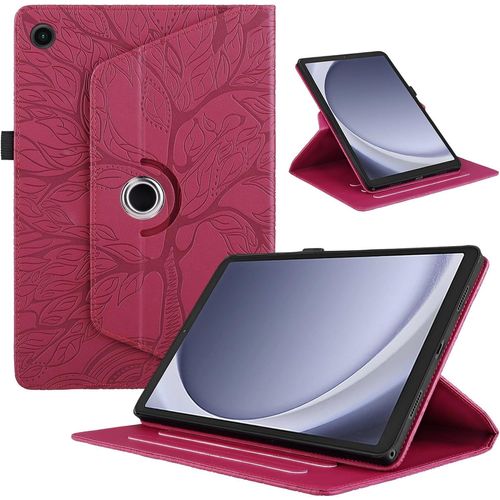 Coque Pour Samsung Galaxy Tab A9 8.7 Pouces 2023 (Sm-X110/ Sm-X115), Etui Premium Cuir Pu Rotatif  360 Antichoc Degrs Flip Case Cover Fonction Support Housse - Rouge.[F1378]