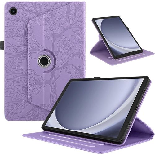 Coque Pour Samsung Galaxy Tab A9 8.7 Pouces 2023 (Sm-X110/ Sm-X115), Etui Premium Cuir Pu Rotatif  360 Antichoc Degrs Flip Case Cover Fonction Support Housse - Violet.[F1361]