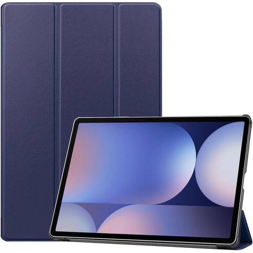Coque Pour Samsung Galaxy Tab S10+ S10 Plus 12.4 Pouces Housse Folio Slim Smart Cover tui Protecteur Rigide Lger Avec Support Multi -Bleu Fonc
