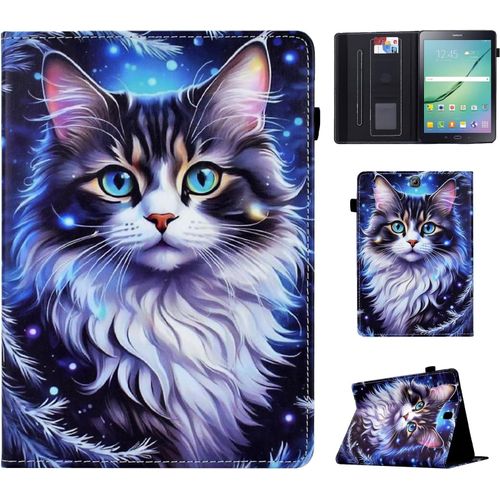 Coque Pour Samsung Galaxy Tab S2 9.7 Pouces 2015 (Sm-T810/ Sm-T815), Flip Book tui Avec Fente De Stylo Housse Pour Galaxy Tab S2 9.7