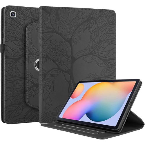 Coque Pour Samsung Galaxy Tab S6 Lite 10.4 Pouces 2024/2022/2020 tui Support Rotatif  360 Degrs Pu Cuir Housse De Protection Avec Porte-Pencil Pour Galaxy Tab S6 Lite Noir