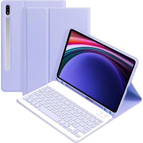 Coque Pour Samsung Galaxy Tab S9 Ultra, 14.6 Pouces, Housse De Clavier Bluetooth Pour Samsung Tab S10 Ultra 14.6 Pouces 2024-Arabic Keyboard-Bright Purple A