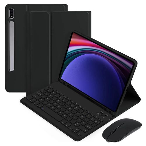 Coque Pour Samsung Galaxy Tab S9 Ultra, 14.6 Pouces, Housse De Clavier Bluetooth Pour Samsung Tab S10 Ultra 14.6 Pouces 2024-Arabic Keyboard-Noir B