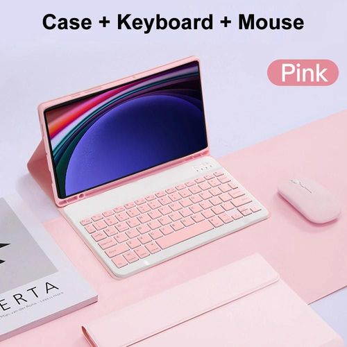 Coque Pour Samsung Galaxy Tab S9 Ultra, 14.6 Pouces, Housse De Clavier Bluetooth Pour Samsung Tab S10 Ultra 14.6 Pouces 2024-Arabic Keyboard-Rose B