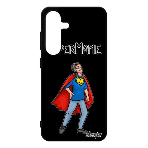 Coque Pour Samsung S25 Silicone Super Mamie Texte Comics Noir Original Housse Humour Enfant Grand Mere Bd Mobile Telephone De Pour Galaxy