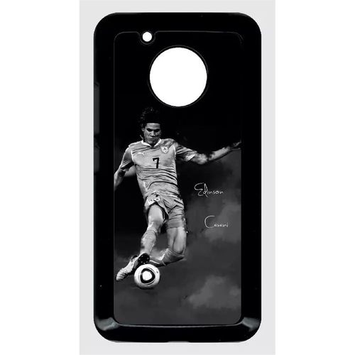 Coque Pour Smartphone - Fc Psg Cavani - Compatible Avec Motorola Moto G5 - Plastique - Bord Noir