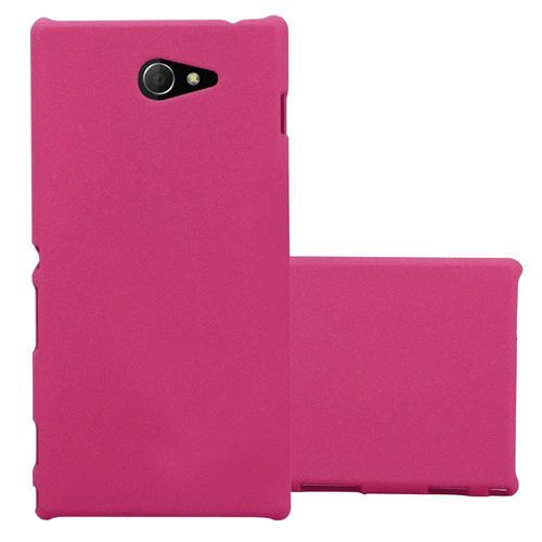 Cadorabo Housse Compatible Avec Sony Xperia M2 / M2 Aqua En Frosty Rose Vif - Hard Case tui De Protection  L'aspect Givr Contre Les Rayures Et Les Chocs