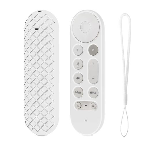 Coque pour tlcommande Google TV Streamer 4K 2024. housse de protection pour tlcommande Google GY3LE. coque en silicone-See below for size descriptions-Blanc