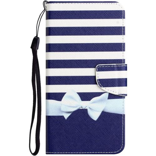 Coque Pour Tlphone Portable Samsung Galaxy A72 4g/5g,Pochette En Cuir Synthtique Clapet Antichoc Magnetic Carte Fentes Bourse Housse Etui Avec Motif NUd Papillon