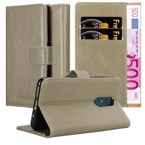 Cadorabo Housse Compatible Avec Wiko View Xl En Marrone Cappucino - tui De Protection Avec Fermeture Magntique, Fonction De Support Et Compartiment Pour Carte