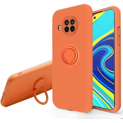 Coque Pour Xiaomi Mi 10t Lite - Svelte Sensation Douce Bquille  Anneau Rotatif Silicone Tpu Protection Antichoc Housse De Protection Mi 10t Lite, Orange