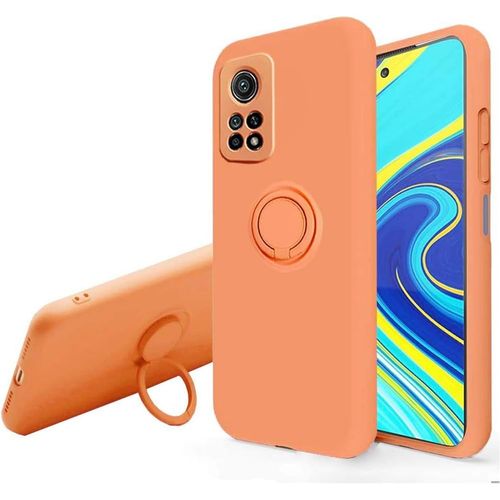 Coque Pour Xiaomi Mi 10t / Pro - Svelte Sensation Douce Bquille  Anneau Rotatif Silicone Tpu Protection Antichoc Housse De Protection Mi 10t Pro, Orange