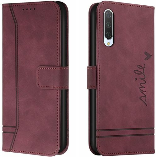 Coque Pour Xiaomi Mi A3 / Cc9e, Portefeuille Housse En Pu Avec Tpu Fermoir Flip Pochette Housse Pour Xiaomi Mi A3 / Cc9e (Rouge)