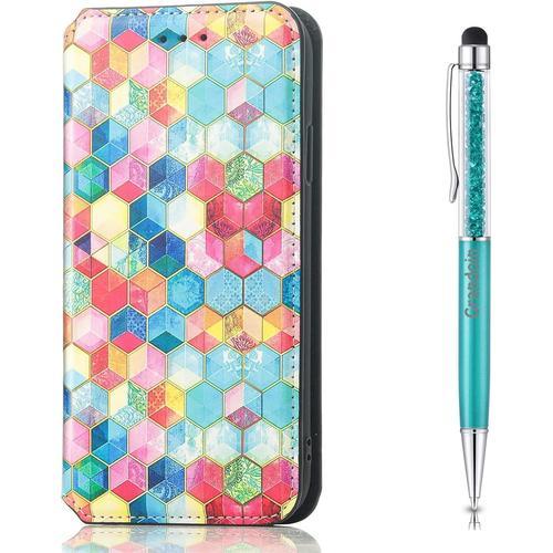 Coque Pour Xiaomi Mi Cc9 / Mi 9 Lite/Mi A3 Lite, Etui Rabat Et Folio Housse En Cuir Pu Portefeuille [Fermeture Magntique][Emplacements Cartes][Stand Feature] Flip Protection (Color 1)