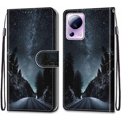 Coque Pour Xiaomi Mi Civi 2/12 Lite Ne, tui Housse En Cuir De Protection Avec Emplacements Cartes Fonction De Support ,Housse Etui Coque Pour Xiaomi Mi Civi 2/12 Lite Ne Route