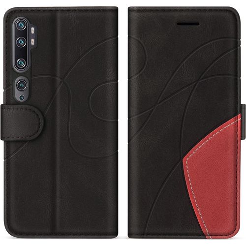 Coque Pour Xiaomi Mi Note 10/Mi Cc9 Pro/Mi Note 10 Pro Etui En Cuir Pu Portefeuille Coque Avec Fente Carte Antichoc Housse De Protection Pour Xiaomi Mi Note 10/Mi Cc9 Pro Noir