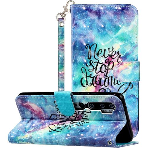Coque Pour Xiaomi Mi Note 10/Note 10 Pro Etui Portefeuille Flip Housse Cuir Premium Avec Motif tui Case Antichoc Silikon Bumper Ciel Etoil