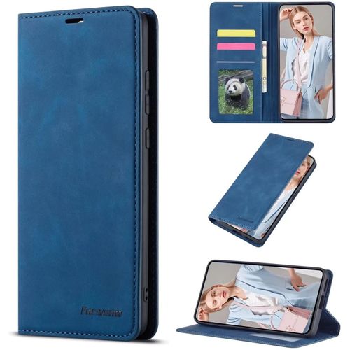 Coque Pour Xiaomi Redmi 10/Redmi 10 2022, [Housse En Cuir Pu Premium] [Etui  Rabat] [Pochette De Portefeuille], Tui De Protection Pour Redmi 10/Redmi 10 2022 (Bleu)