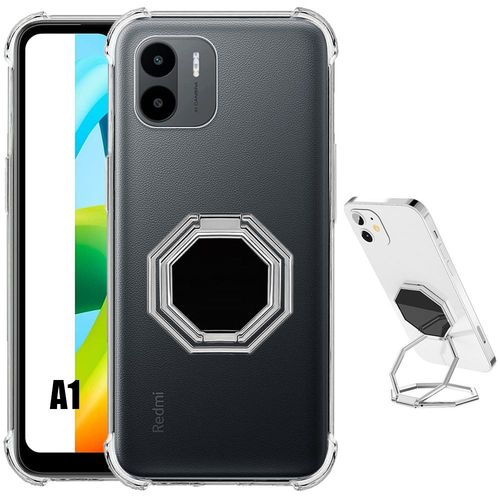 Coque Pour Xiaomi Redmi A1 Protection Silicone Transparent Antichoc Avec Support Ajustable Octogonal - Booling
