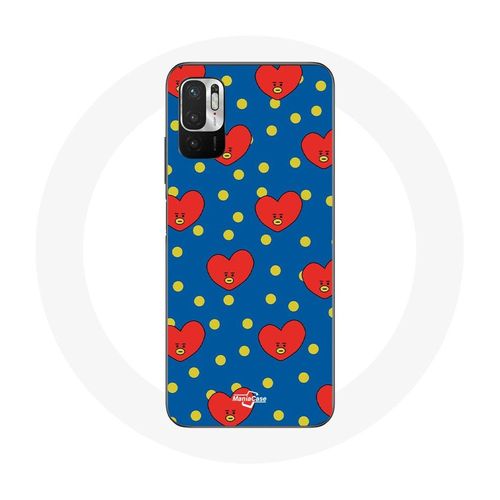 Coque Pour Xiaomi Redmi Note 10 5g Bts Bangtan Garons Bt21 Tata De V Fond Bleu