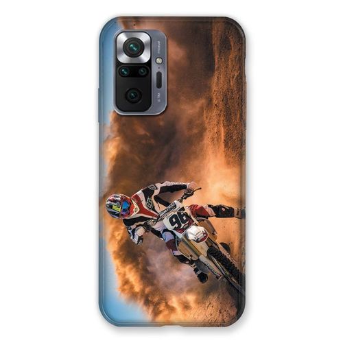 Coque Pour Xiaomi Redmi Note 10 Pro 5g Moto Cross Blanc