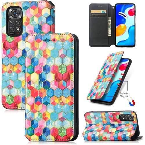 Coque Pour Xiaomi Redmi Note 11, Housse En Cuir Avec Premium Flip Coque, Portefeuille Etui Avec Stand Support Et Carte Slot Xiaomi Redmi Note 11. Espace Magique
