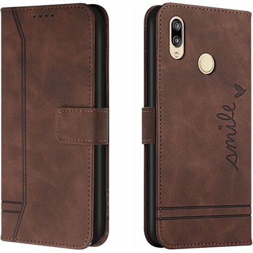 Coque Pour Xiaomi Redmi Note 7 Pro/Note 7/Note 7s, Protection Portefeuille Etui  Rabat Housse Premium En Cuir Pu Avec Antichoc Tpu Fermoir Magntique Flip Pochette Housse Braun