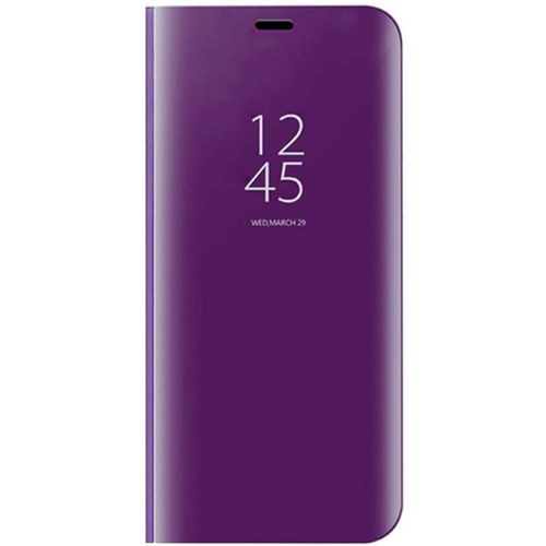 Coque Pour Xiaomi Redmi Note 8, Clear View Etui  Rabat Cover Flip Translucide Standing Support Miroir Antichoc Portable Case Pour Xiaomi Redmi Note 8.Violet