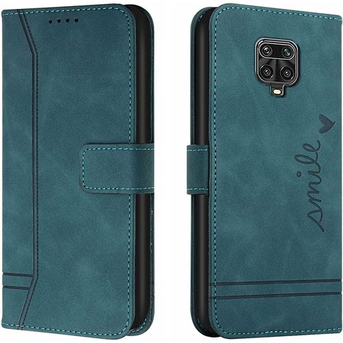 Coque Pour Xiaomi Redmi Note 9 Pro/Note 9 Pro Max/Note 9s, Portefeuille Housse En Pu Avec Tpu Fermoir Flip Pochette Housse (Vert)