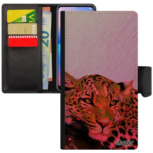 Coque Rabat Iphone Xs Max Portefeuille Leopard Guepard Jaguar Case Noir Afrique Originale Felin Animaux Flip Case Fauve 64 Go