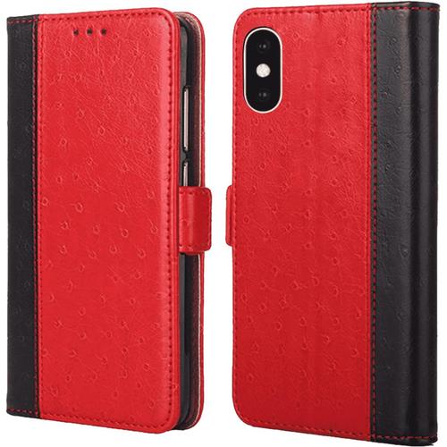 Coque Rabat Compatible Huawei Honor 50 Magntique Flip Tlphone Cover Pu Cuir Protection Portefeuille Etui Avec Porte Cartes Fonction De Support Case Housse Antichoc Rouge