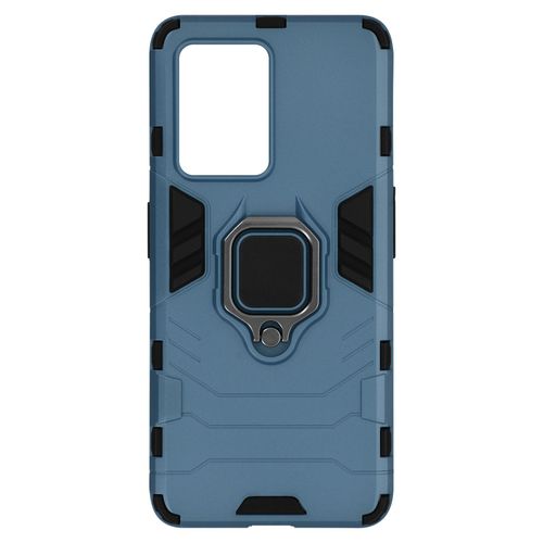 Coque Realme Gt 2 Pro Hybride Antichoc Avec Bague Mtallique Support Bleu
