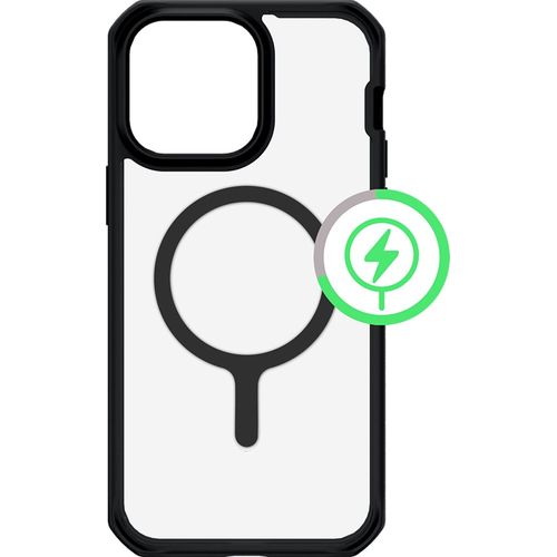 Coque Renforce Iphone 14 Pro Max Compatible Magsafe Hybrid Solid R 100% Plastique Recycl Transparente Noire Itskins