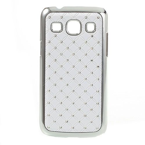 Coque Rigide Aspect Matelass Blanc Avec Inserts Diamants Galaxy Core Plus G350