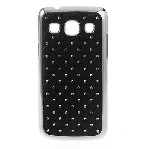 Coque Rigide Aspect Matelass Noir Avec Inserts Diamants Galaxy Core Plus G3500