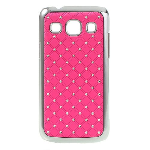 Coque Rigide Aspect Matelass Rose Avec Inserts Diamants Galaxy Core Plus G3500