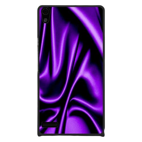 Coque Rigide Pour Huawei Ascend P6 Avec Impression Motifs Soie Drape Mauve
