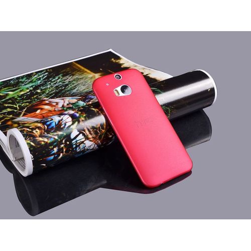Coque Rouge Htc One M8 Transparent Fine 0.3 Mm Fine Etui Housse Bumper 