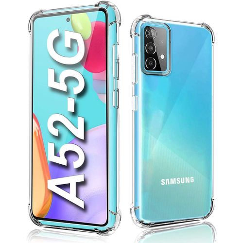 Coque Samsung A52 5g Anti Choc Haute Resistance Protection 4 Coins Transparente